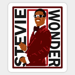 Stevie Wonder Silhouette Sticker